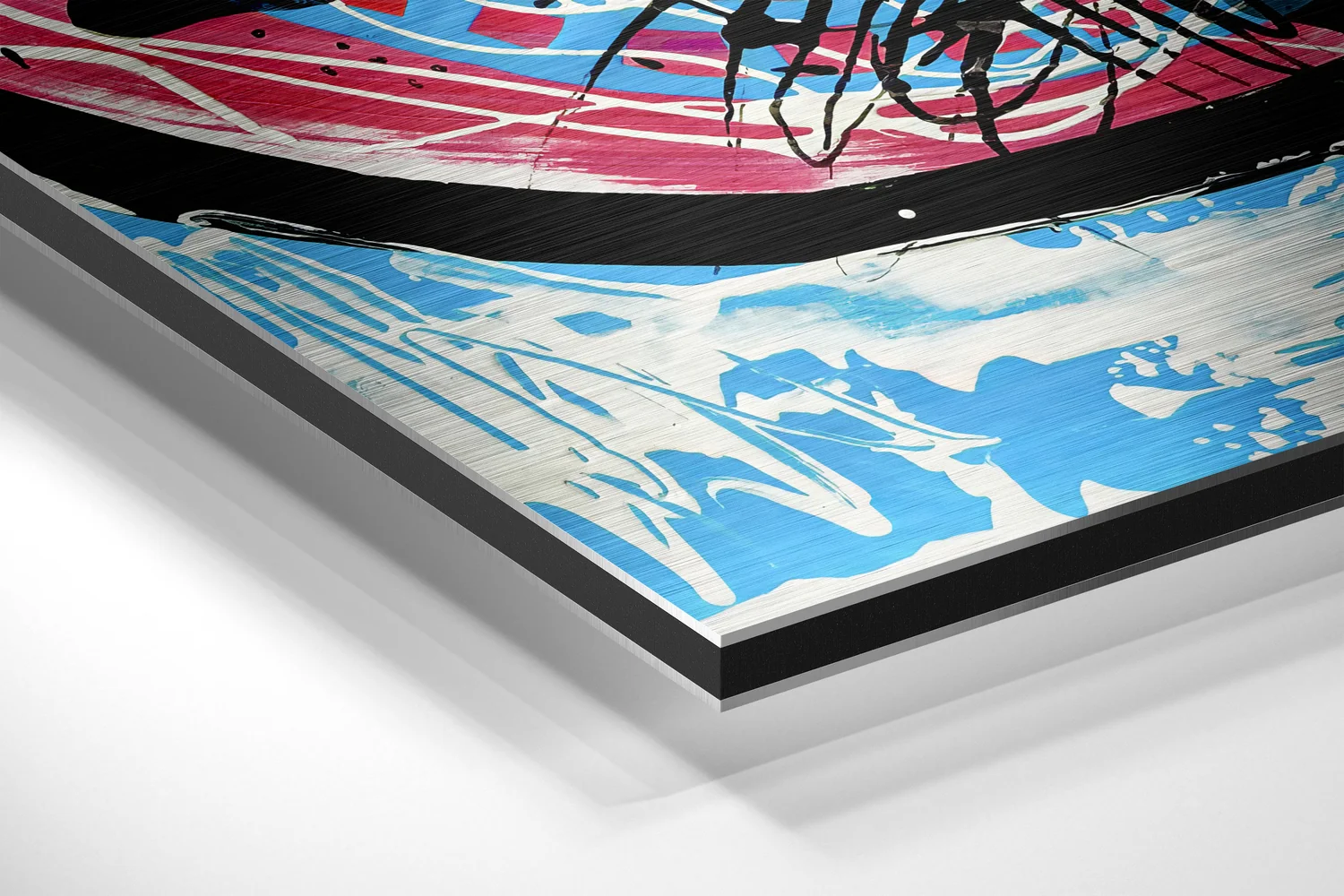 Kandinsky Style Brushed Aluminum Dibond Wall Art - Image 2