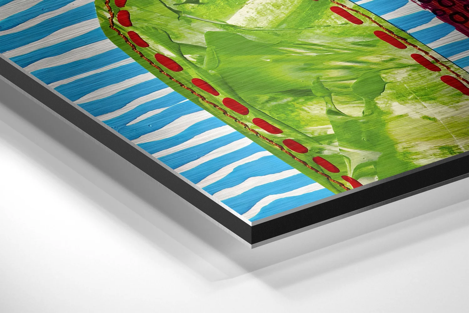 Kandinsky Style Brushed Aluminum Dibond Wall Art - Image 2