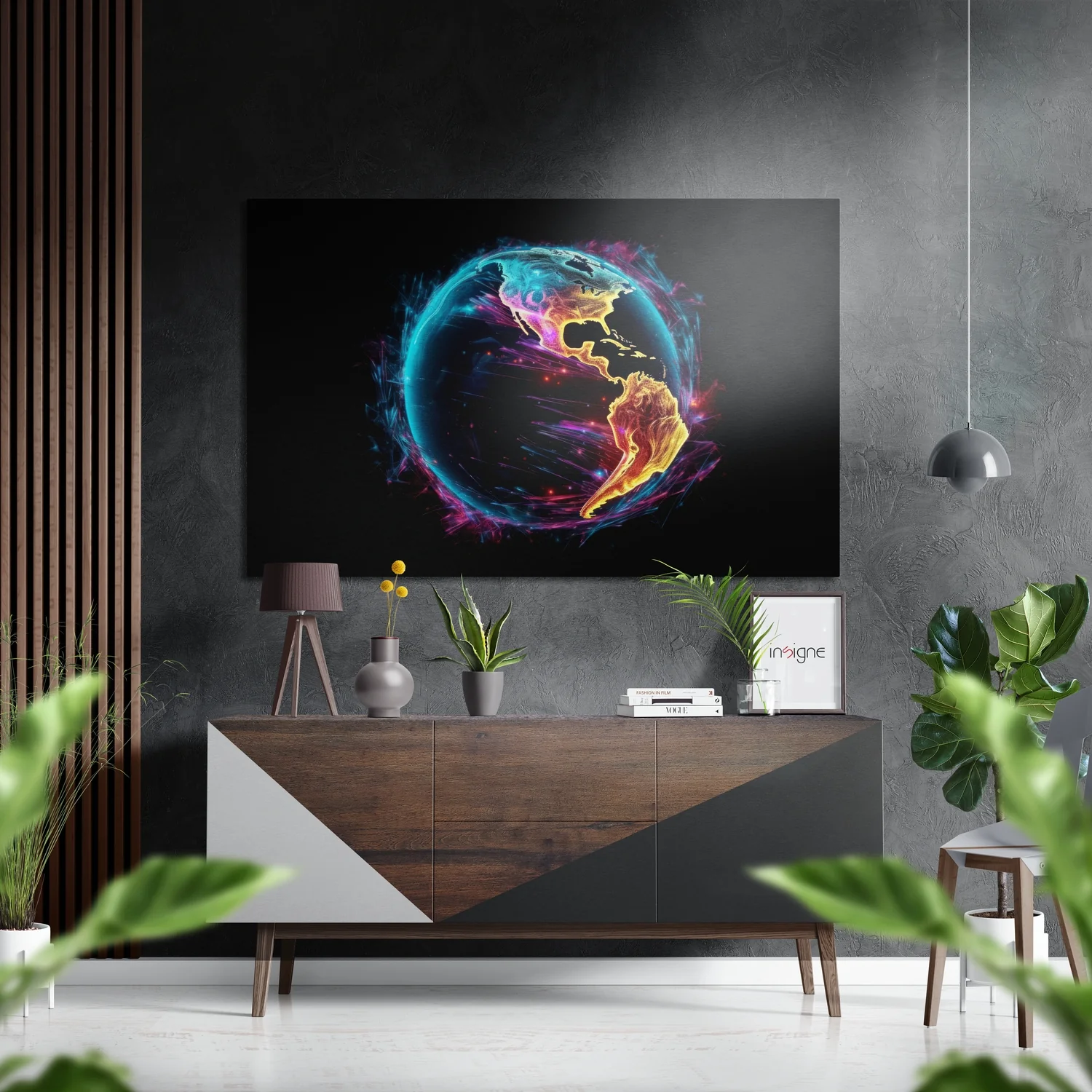 Earth Brushed Aluminum Dibond Wall Art