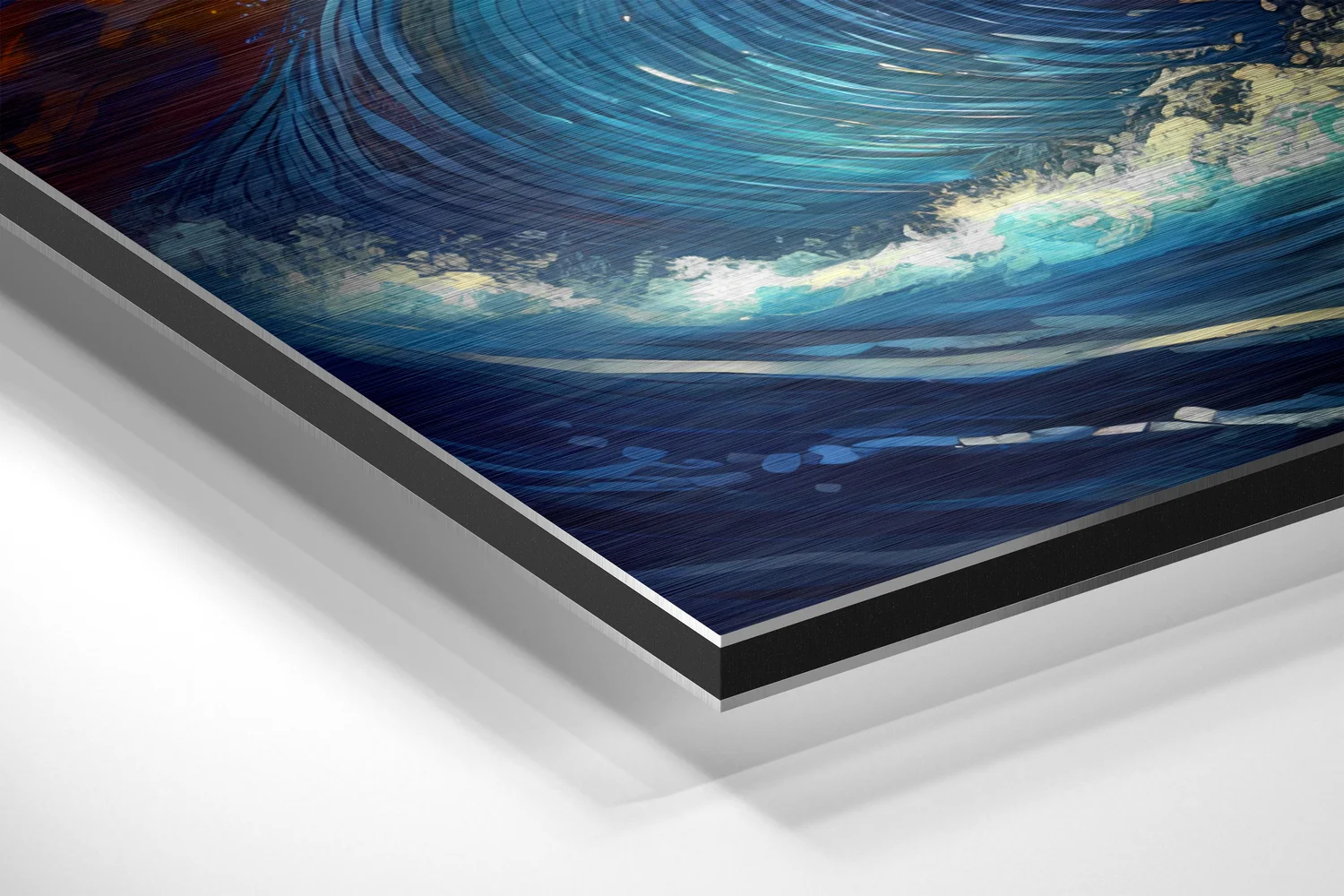Astronaut Surfer Brushed Aluminum Dibond Wall Art - Image 2
