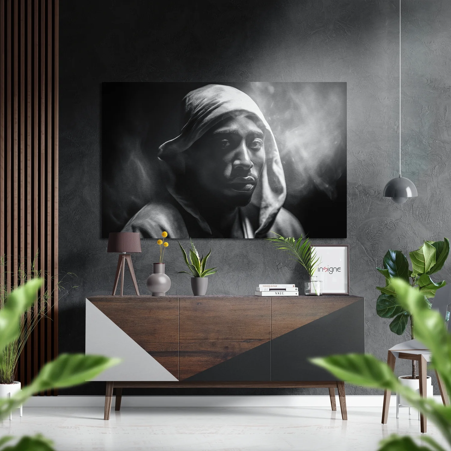 90s Hip-Hop Legend Brushed Aluminum Dibond Wall Art
