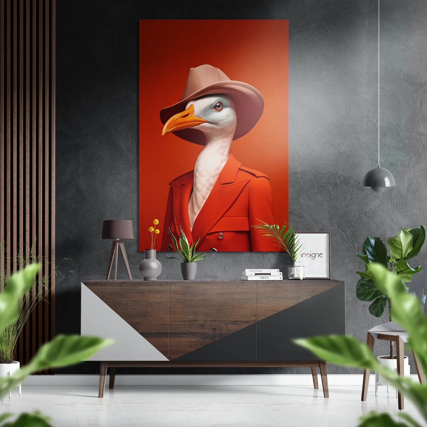 Lady Bird Brushed Aluminum Dibond Wall Art