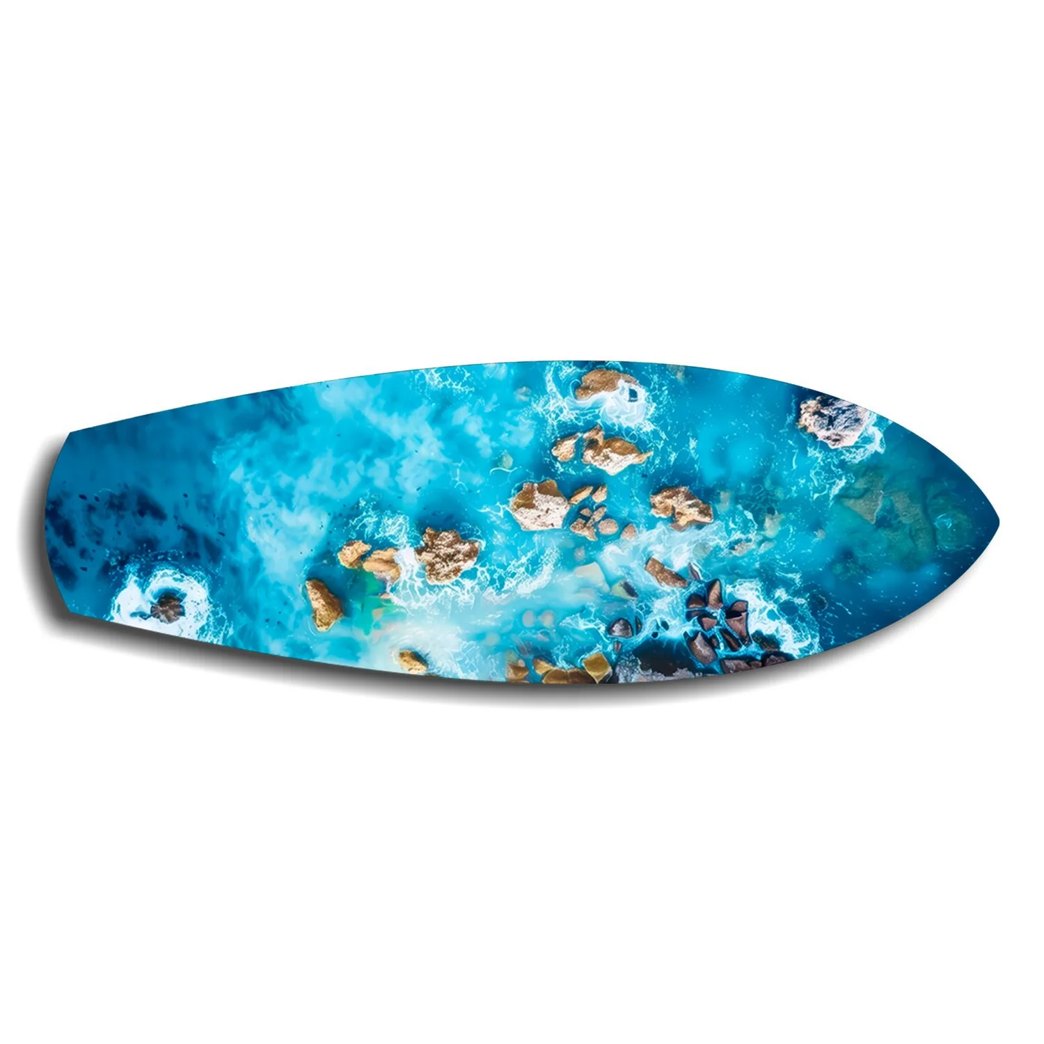Aerial Reef Turquoise Ocean Glass Wall Art - Image 6