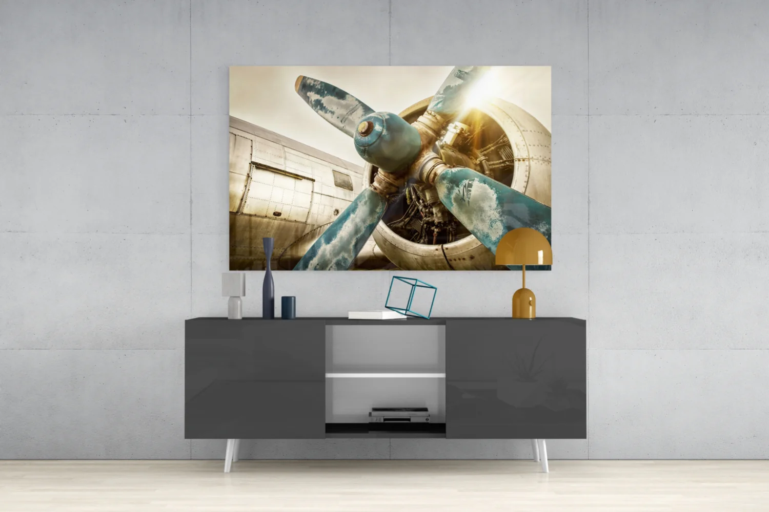 Airplane Glass Wall Art - Image 9