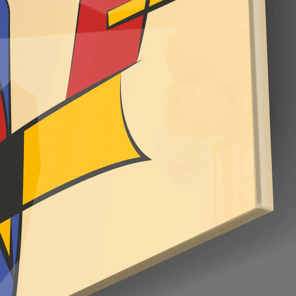 Vibrant Pop Expression Glass Wall Art - Image 2