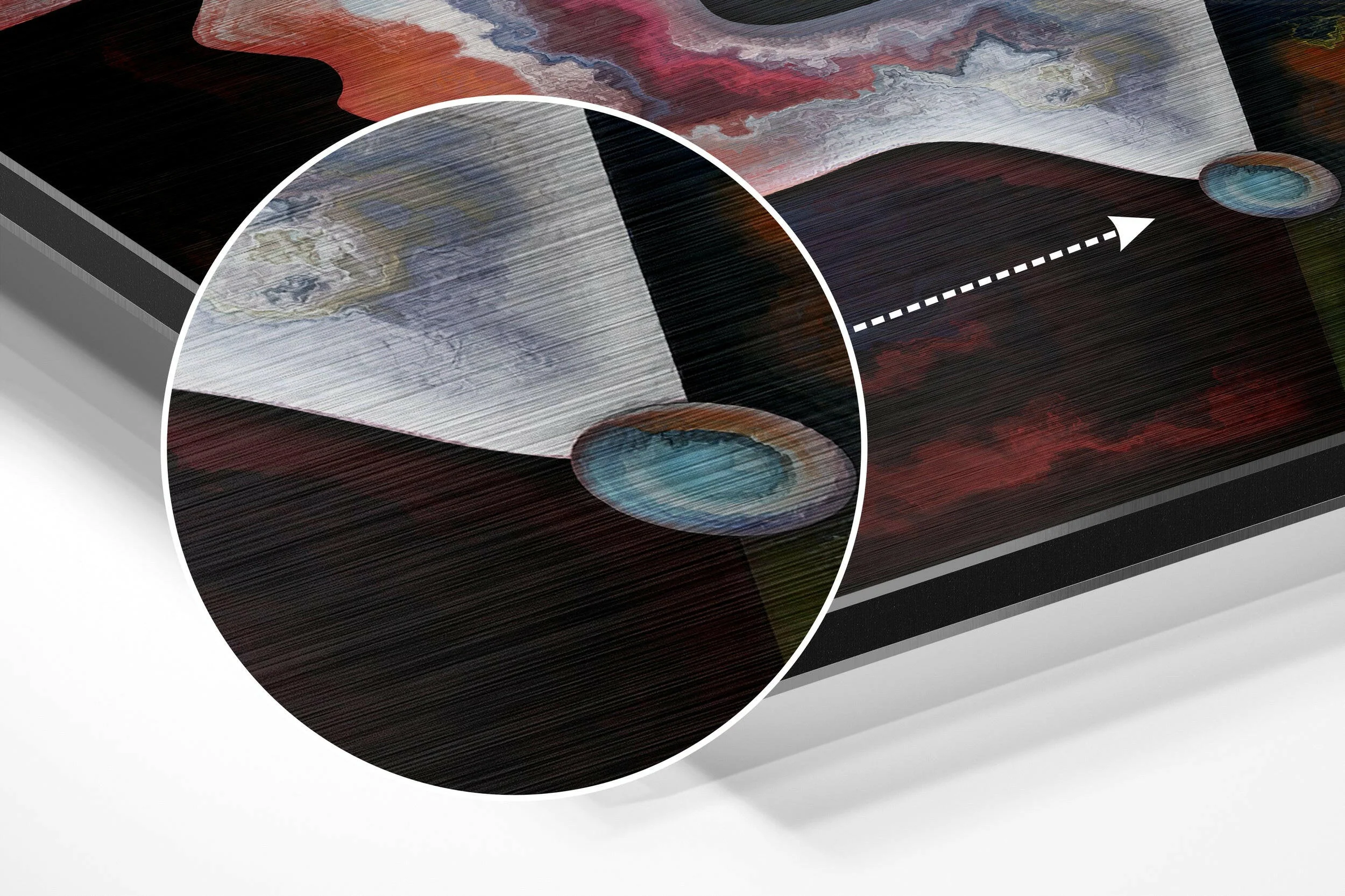 Spiral Thoughts Brushed Aluminium Dibond Wall Art - Image 3