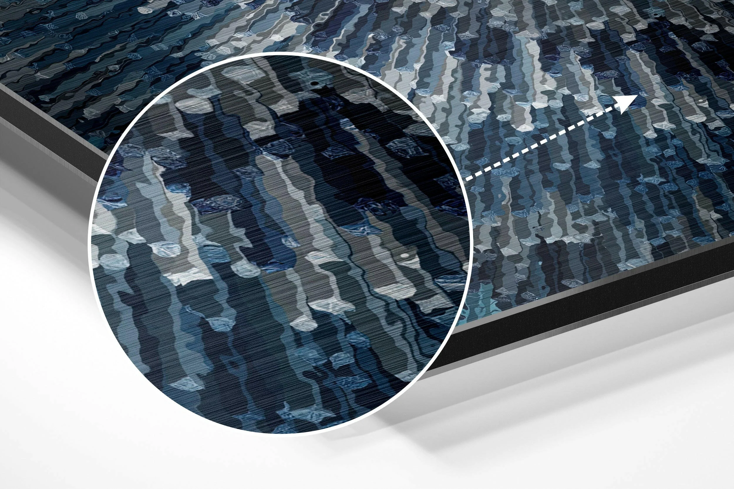 Blue Brushed Aluminium Dibond Wall Art - Image 3