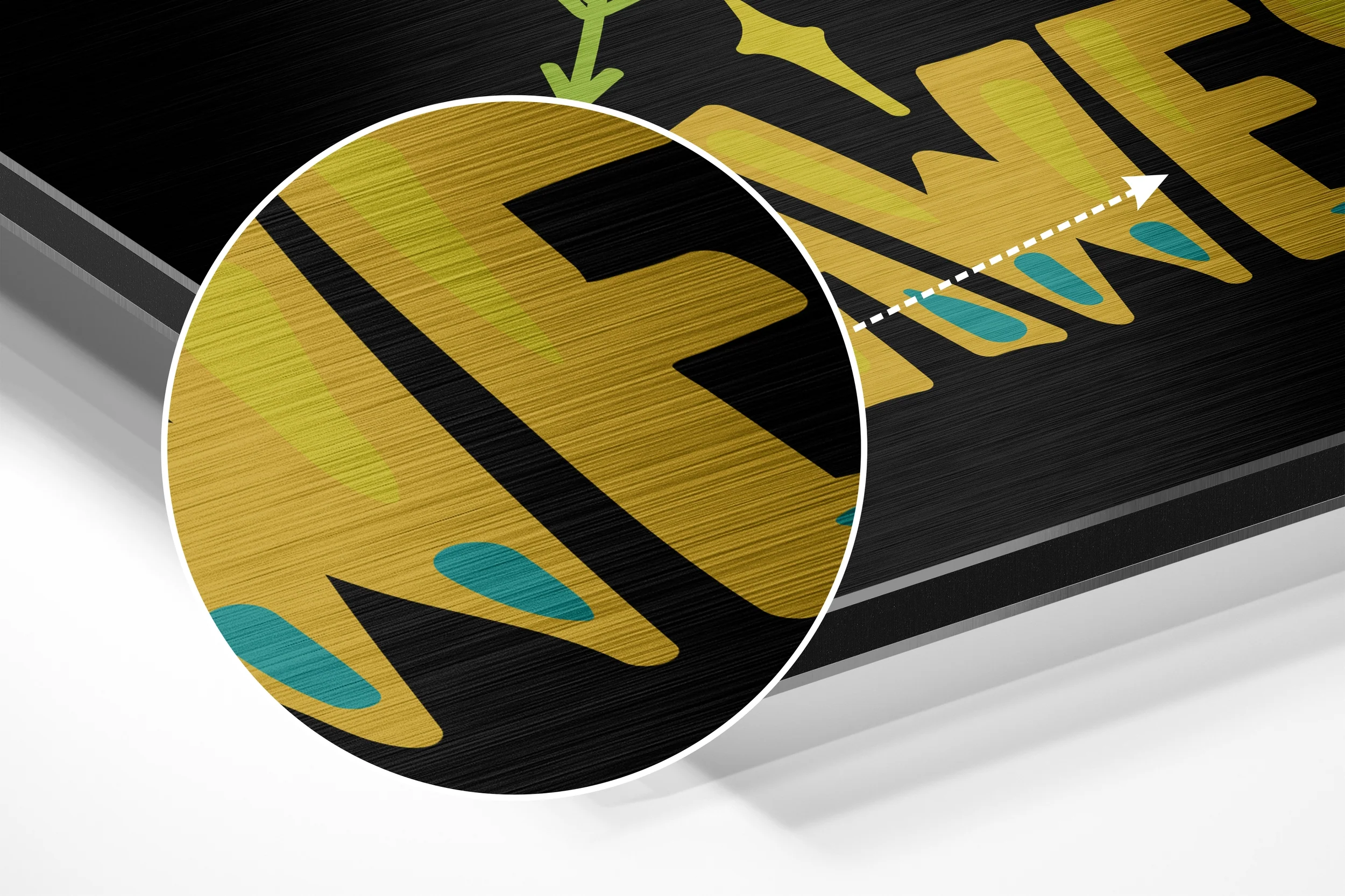 Be Awesome Brushed Aluminium Dibond Wall Art - Image 3