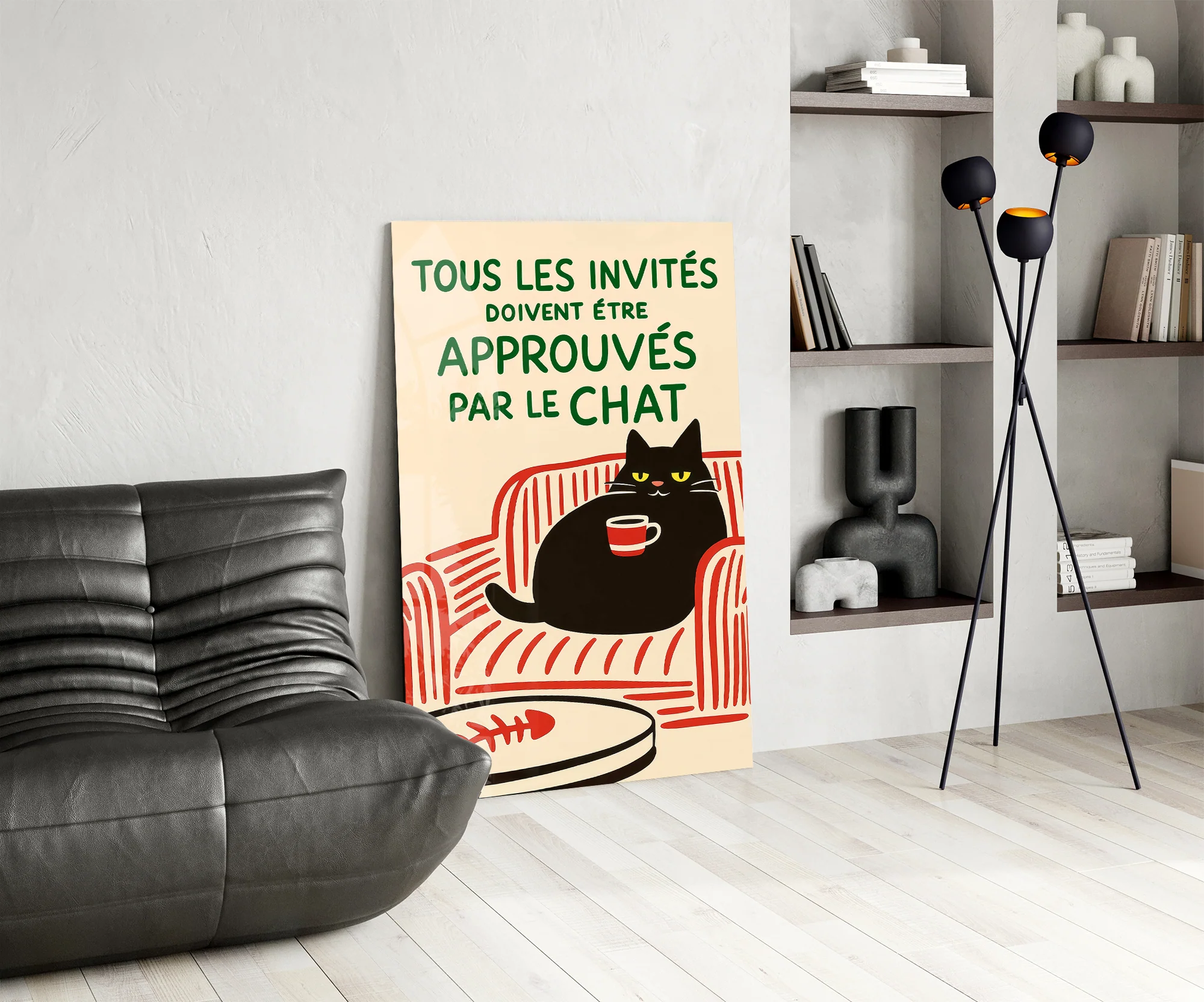 Approved by the Cat Glass Wall Art - Image 7
