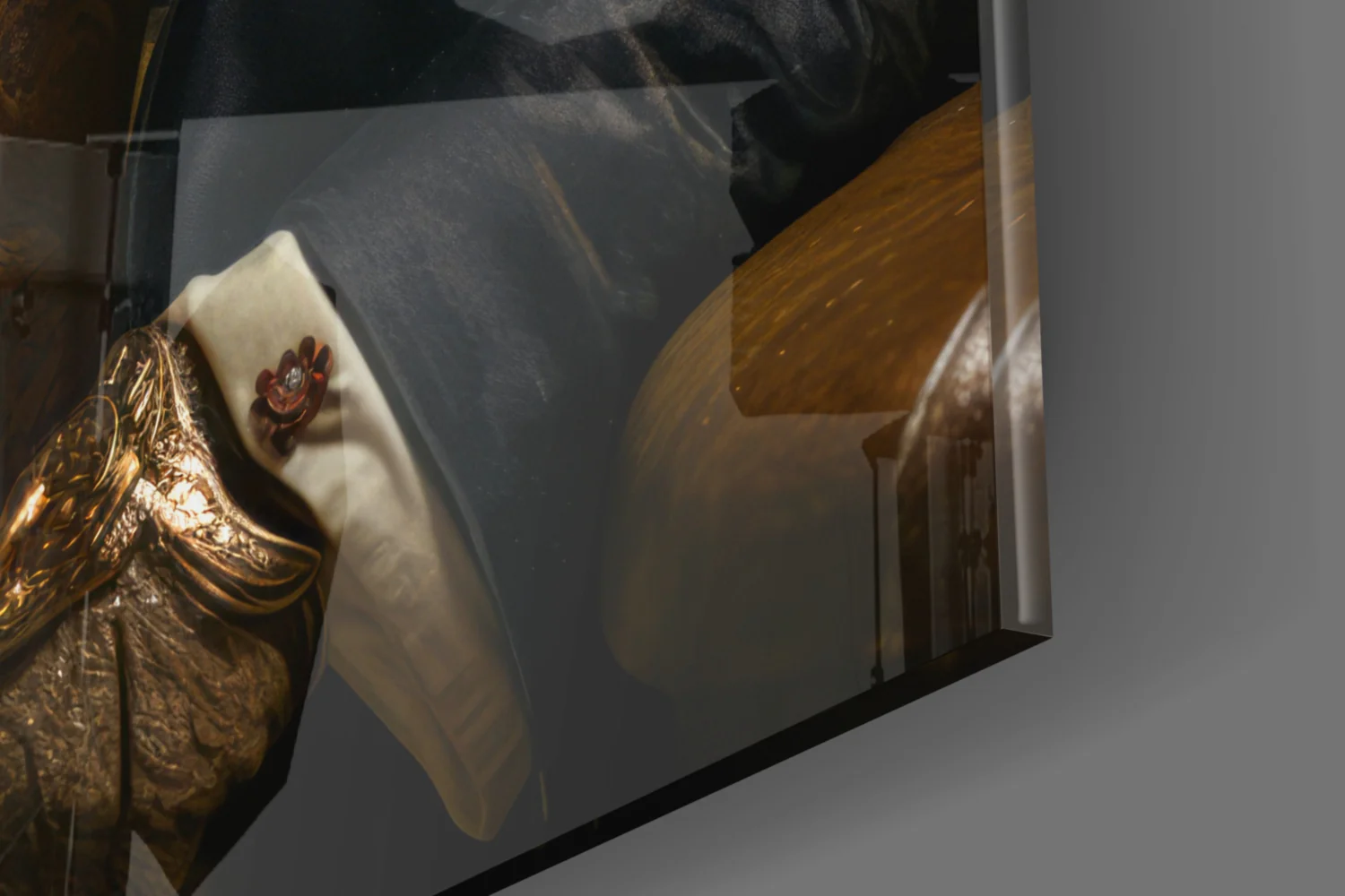 Aristocrat Tiger with Gold Goblet Glass Wall Art - Image 8