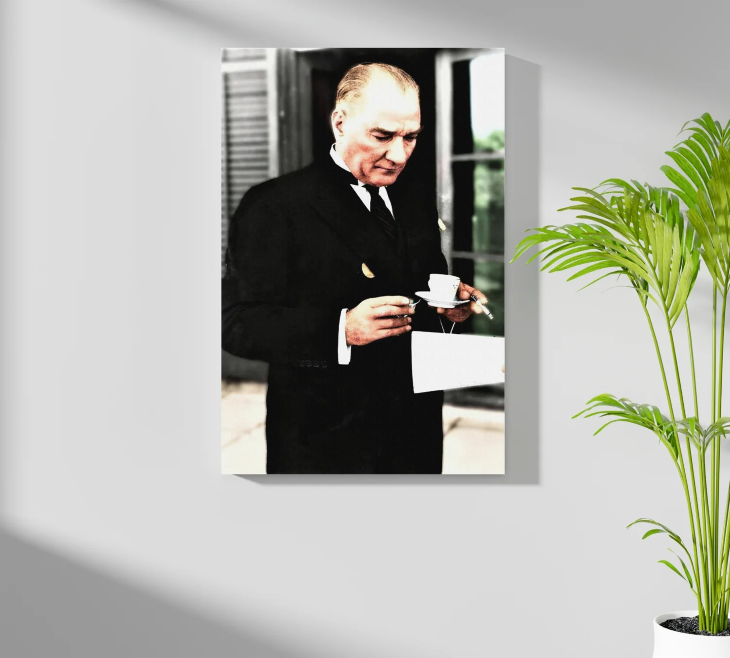 Ataturk With Tea Cup Vintage Aluminum Print - Image 7