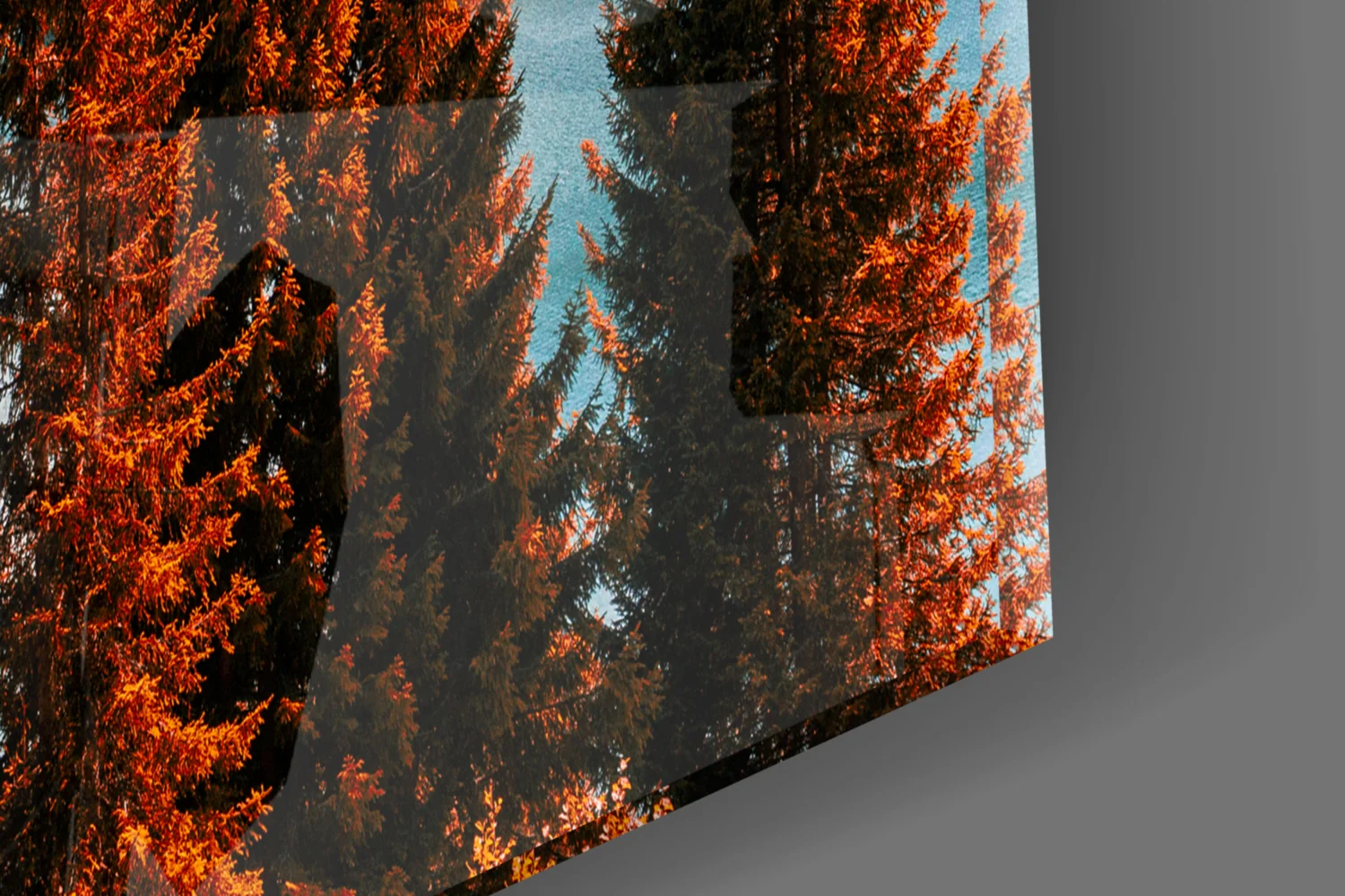 Autumn Alpine Lake Valley Glass Wall Art - Image 7
