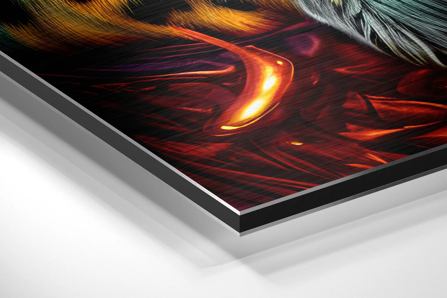 Baby Tiger Brushed Aluminum Dibond Wall Art - Image 2