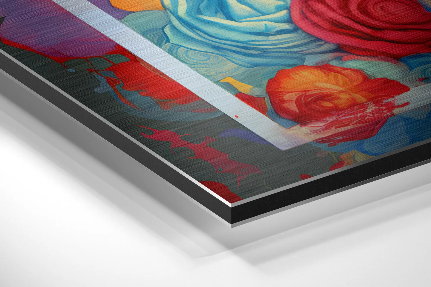 Balloons and Roses Woman Brushed Aluminum Dibond Wall Art - Image 2