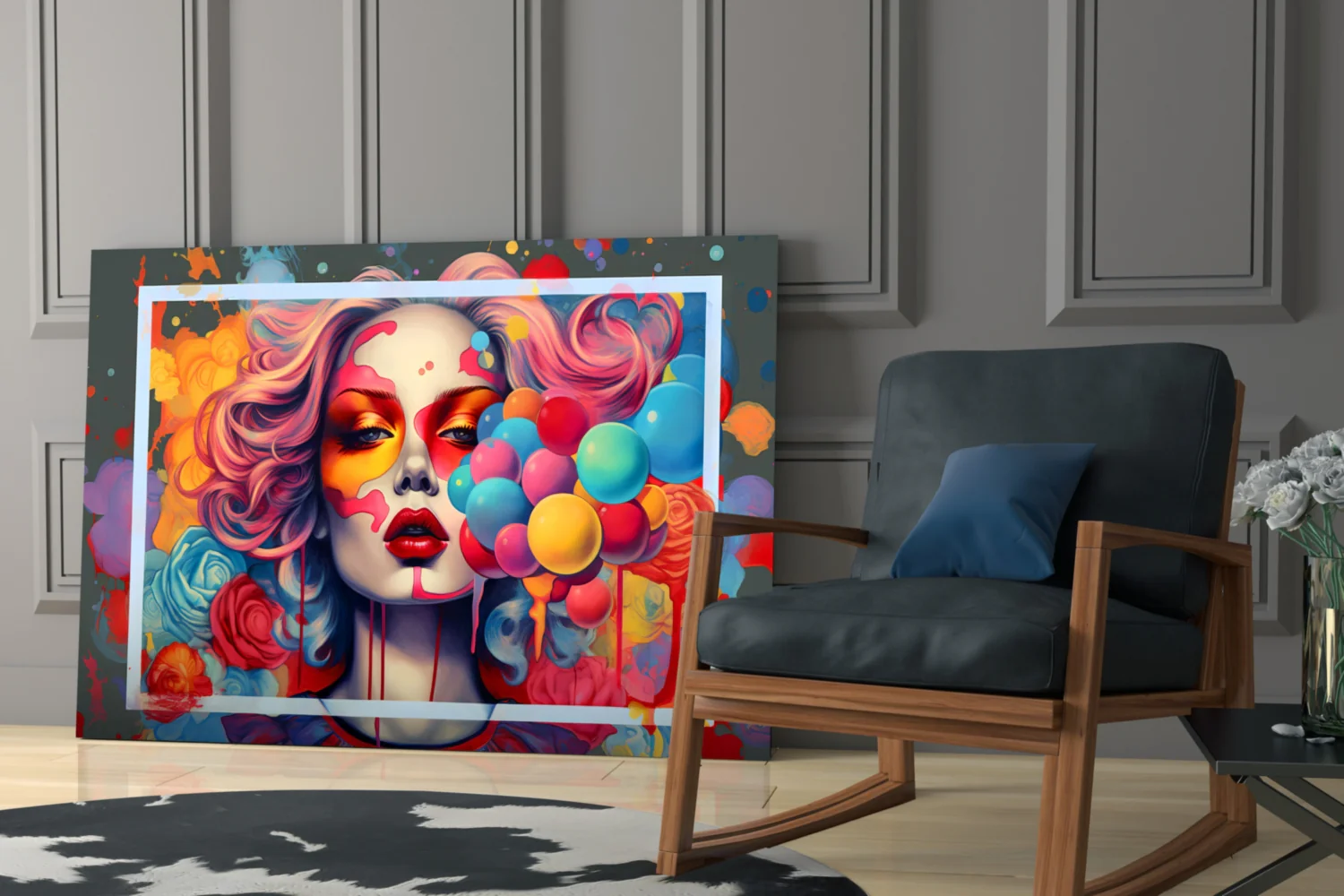 Balloons and the Kiss Glass Wall Art || Designer Collection - Image 6