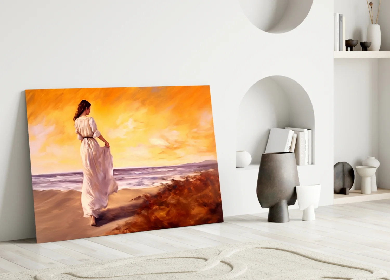 Beach Walk Glass Wall Art || Designer Collection - Image 3