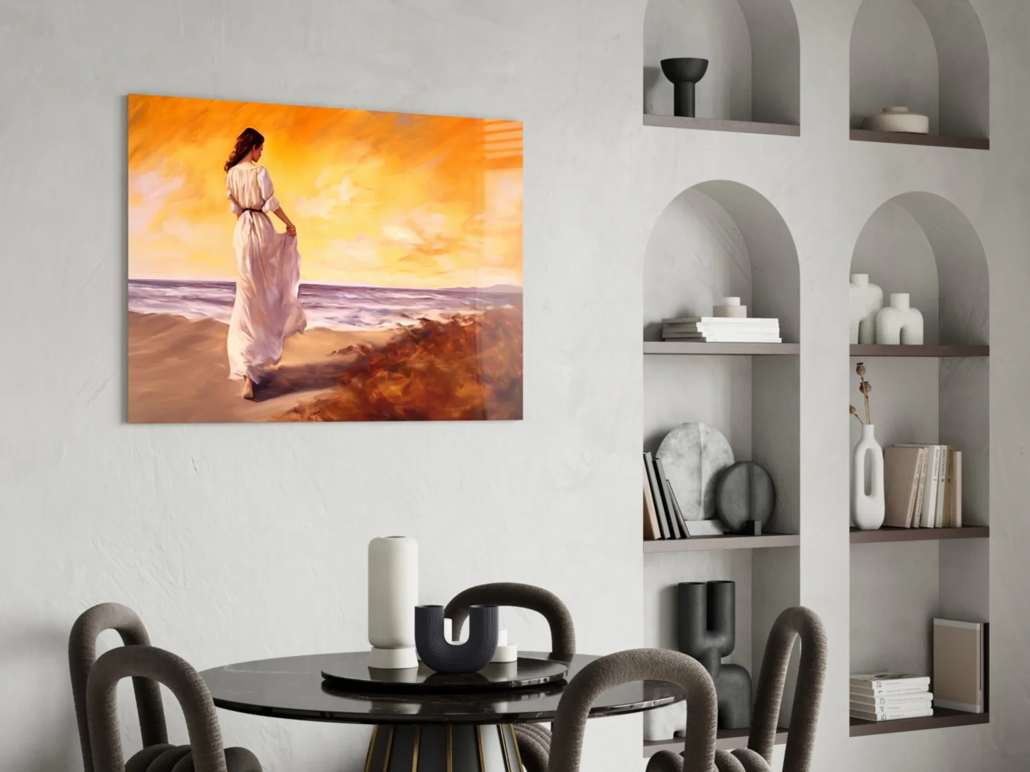 Beach Walk Glass Wall Art || Designer Collection - Image 5