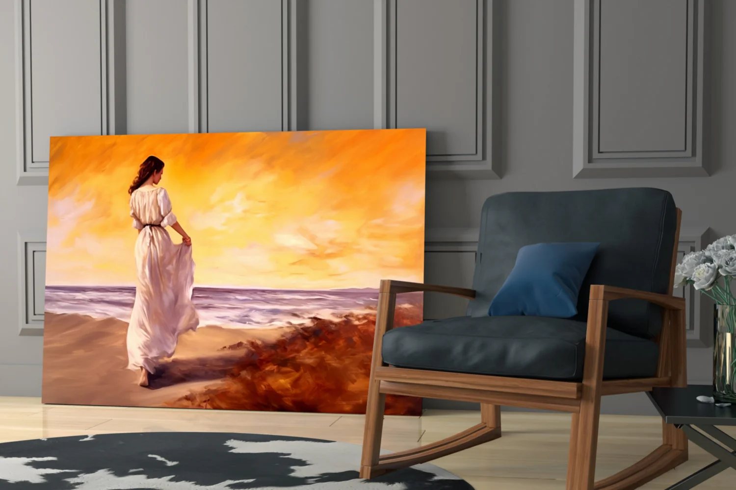 Beach Walk Glass Wall Art || Designer Collection - Image 6
