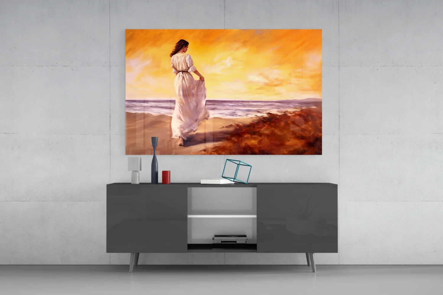 Beach Walk Glass Wall Art || Designer Collection - Image 8