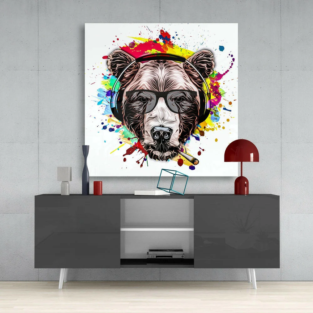 Bear Glass Wall Art - Image 4