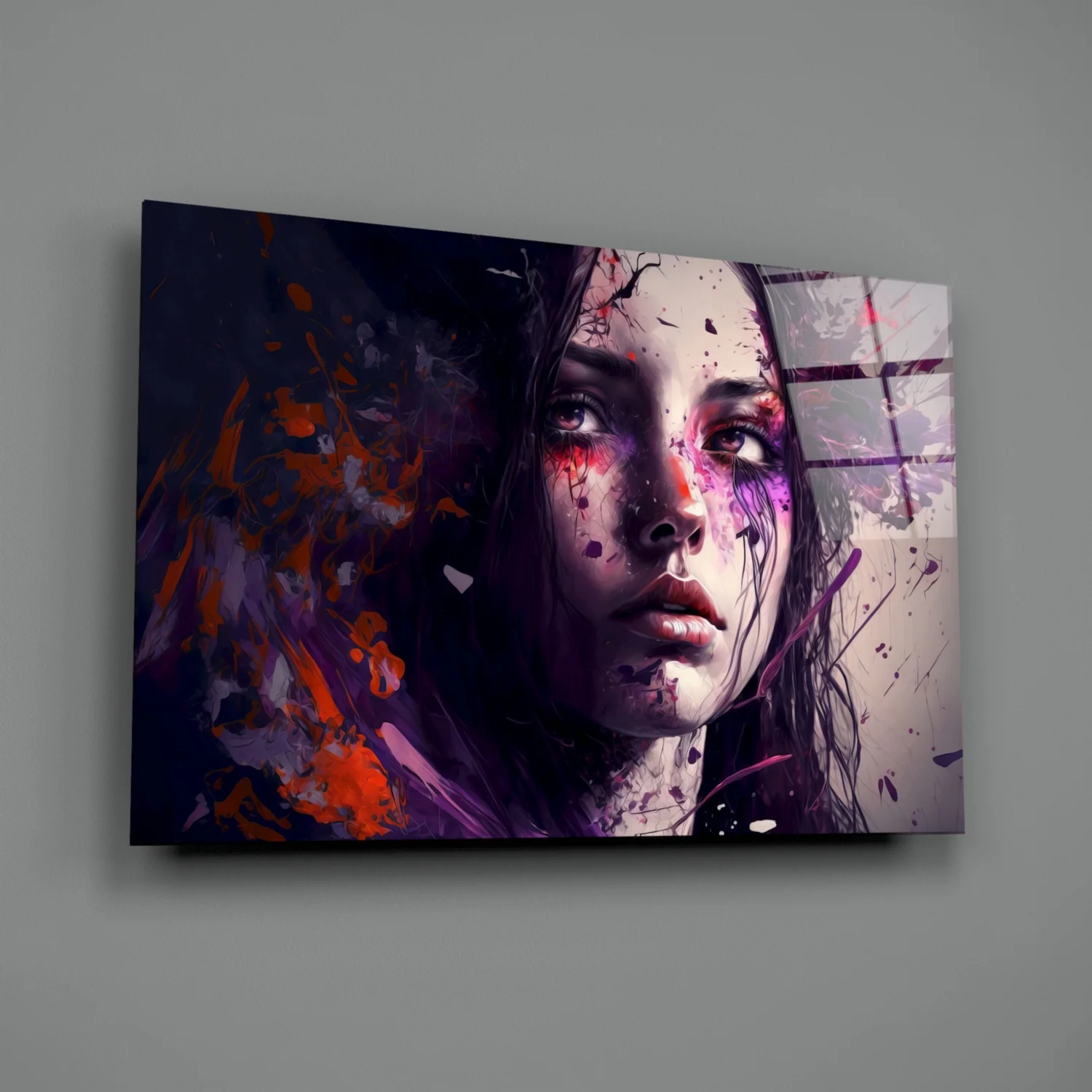 Beauty of a Sadness Glass Wall Art || Designer Collection - Image 2