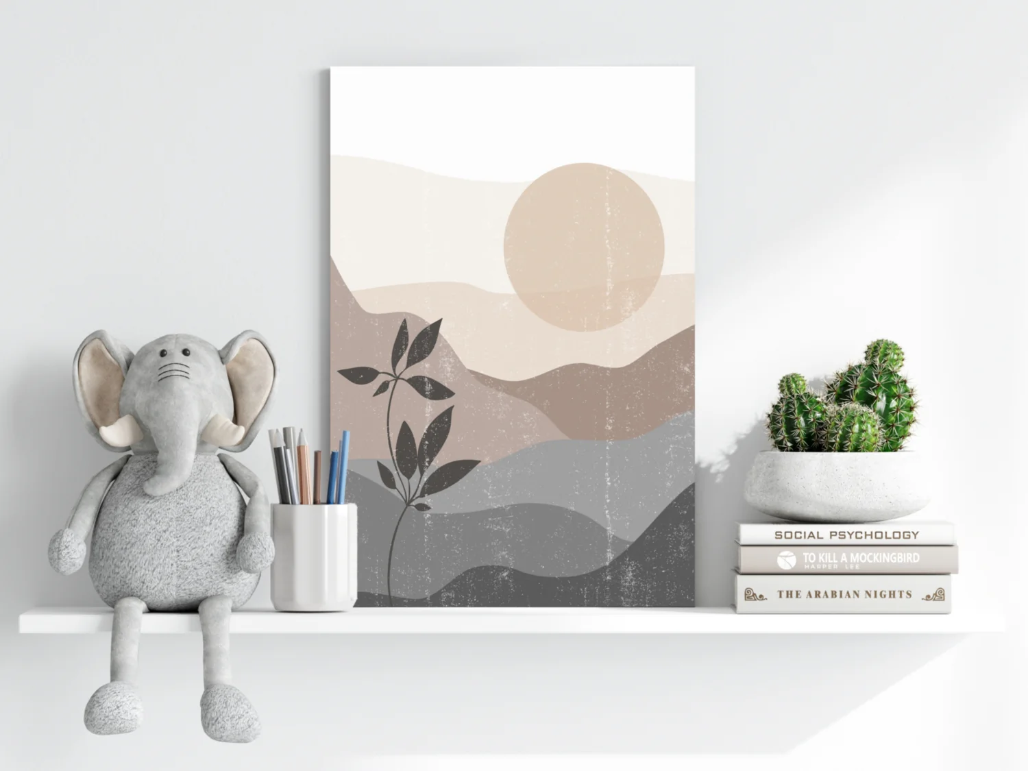 Beige Valley Aluminum Print - Image 6