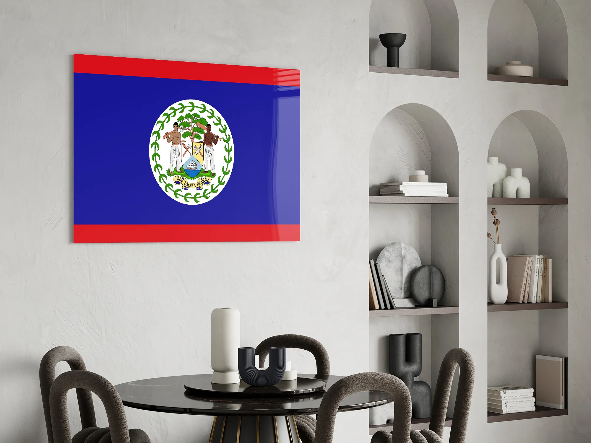 Belize Flag Glass Wall Art - Image 6