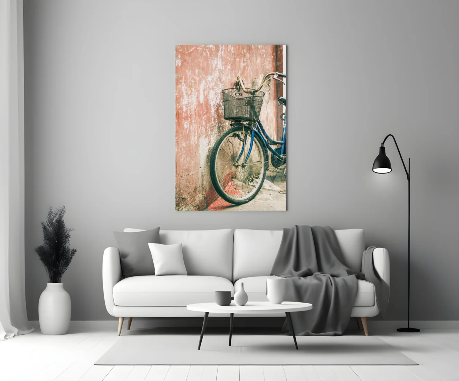 Bicycle Basket Glass Wall Art - Image 3