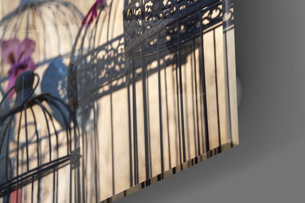 Bird Cage Glass Wall Art - Image 3