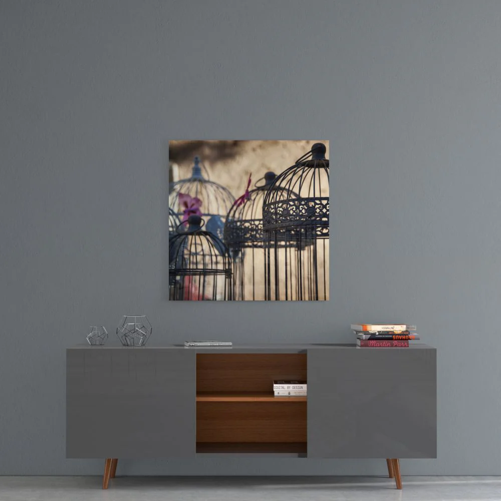 Bird Cage Glass Wall Art - Image 5
