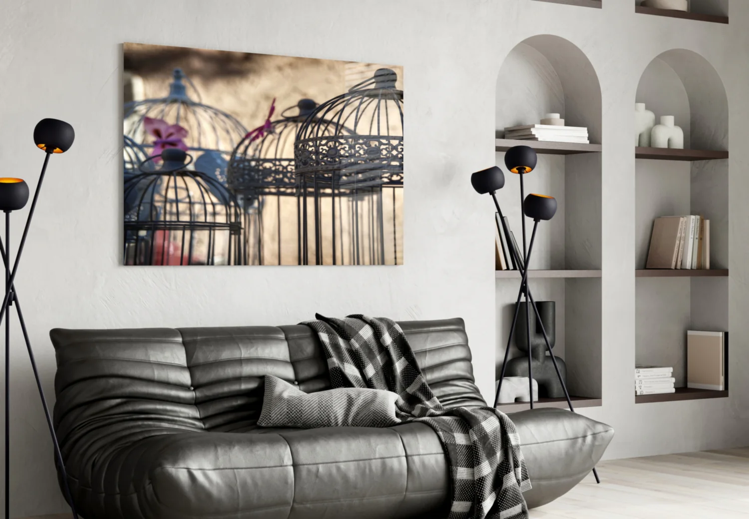 Birdcage Glass Wall Art - Image 4