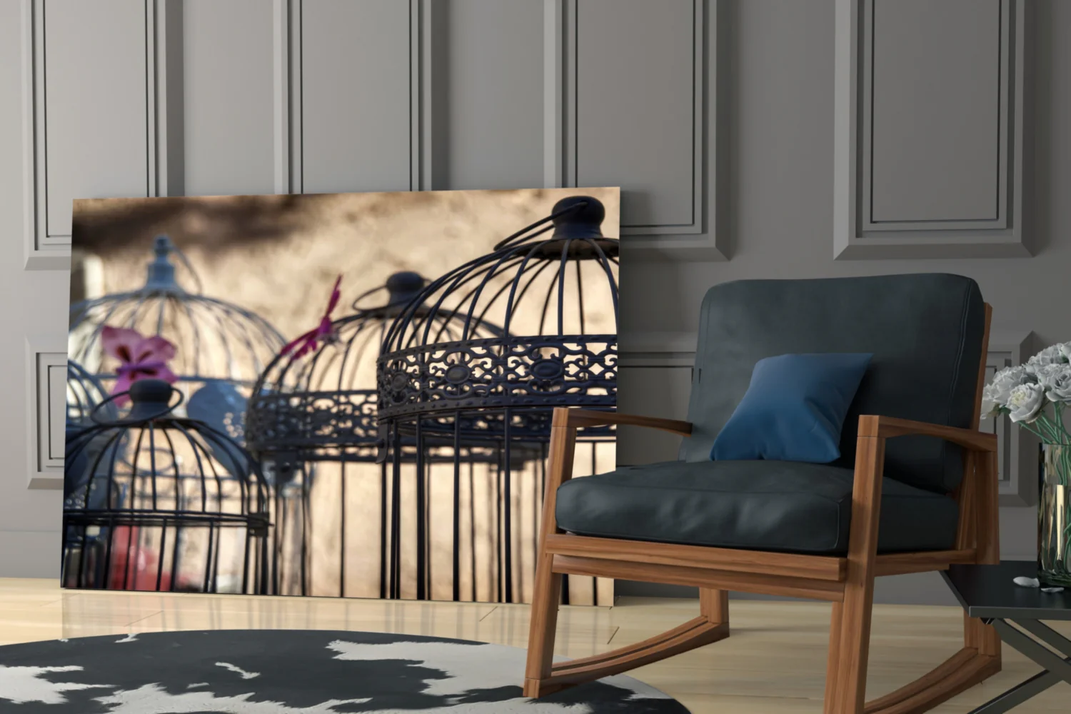 Birdcage Glass Wall Art - Image 6