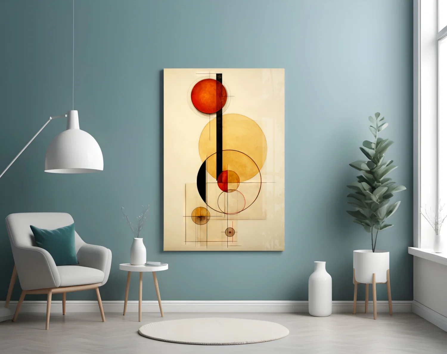 Circles Glass Wall Art|| Designer's Collection - Image 5