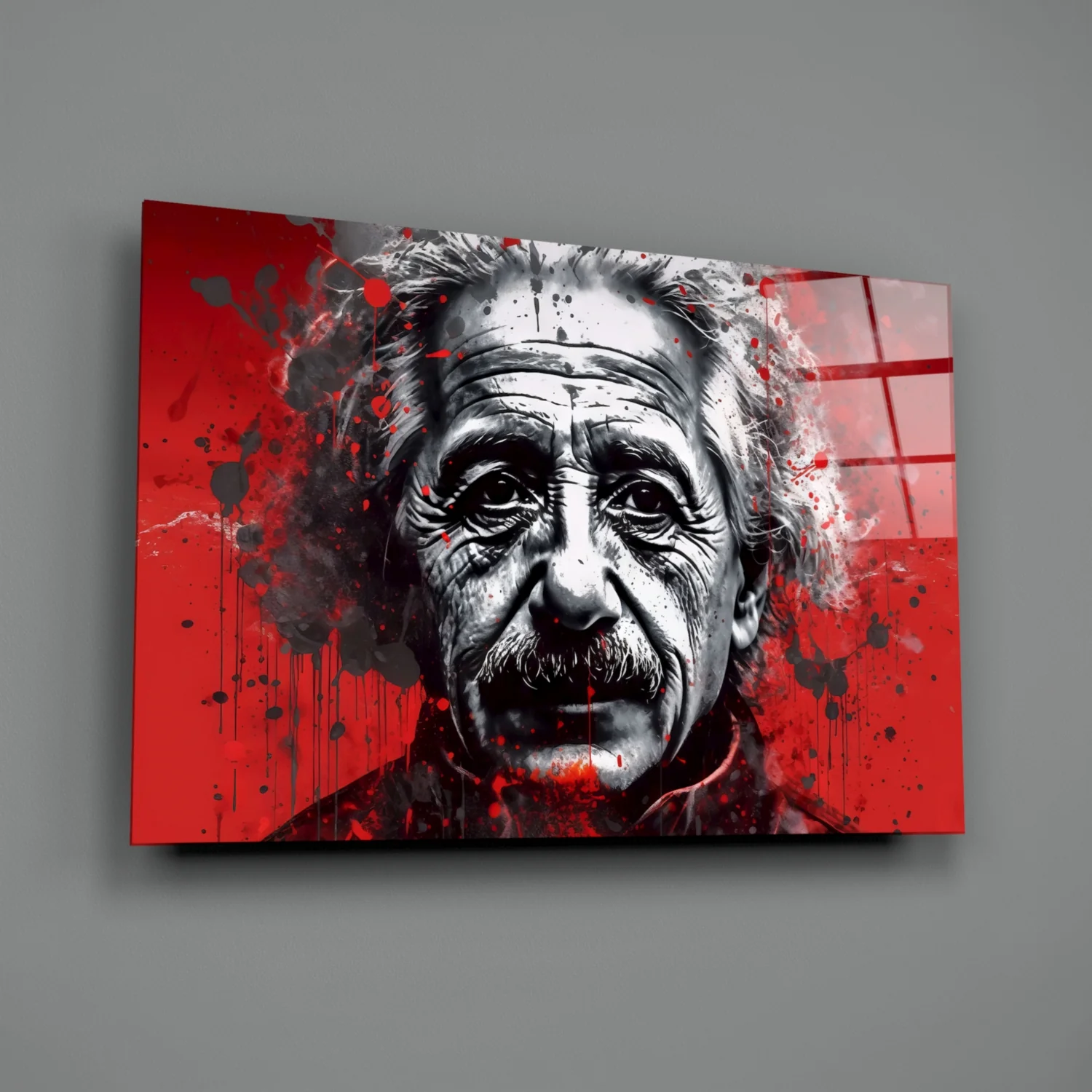 Relativity Genius Portrait Glass Wall Art || Designers Collection - Image 2