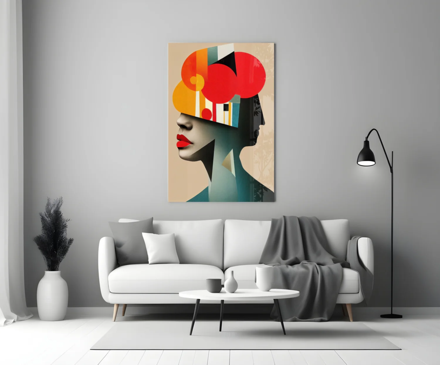 Geometric Thoughts Glass Wall Art || Designer Collection - Image 3