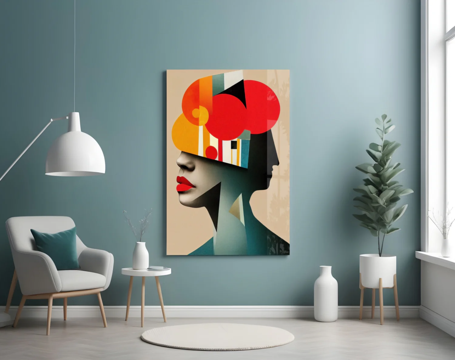 Geometric Thoughts Glass Wall Art || Designer Collection - Image 4