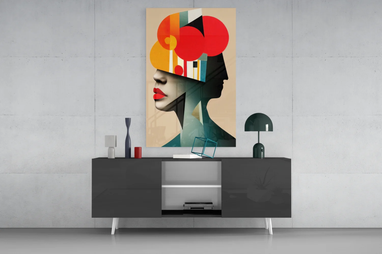 Geometric Thoughts Glass Wall Art || Designer Collection - Image 8
