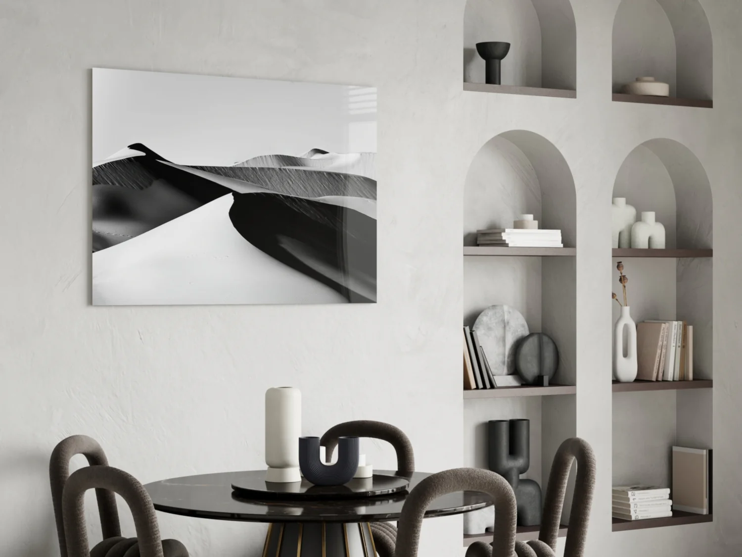 Black Landscape Glass Wall Art - Image 6