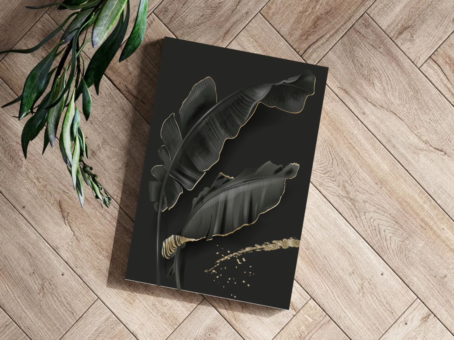 Black Leaves Aluminum Print - Image 3