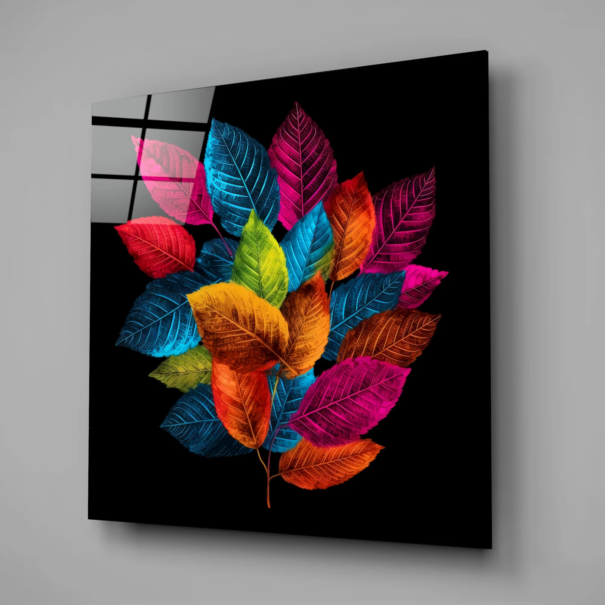 Leaves Glass Wall Art || Designers Collection - Image 2