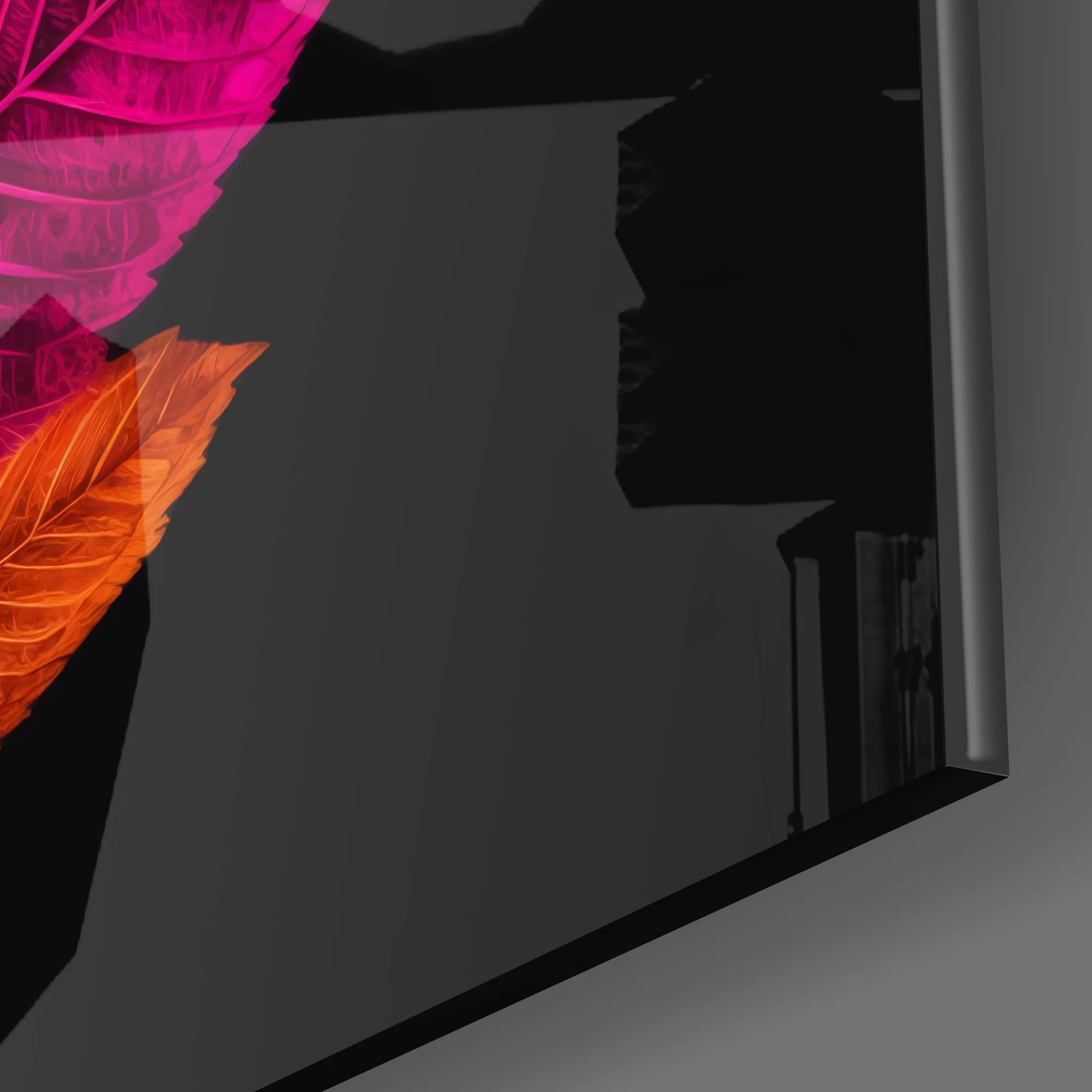 Leaves Glass Wall Art || Designers Collection - Image 3