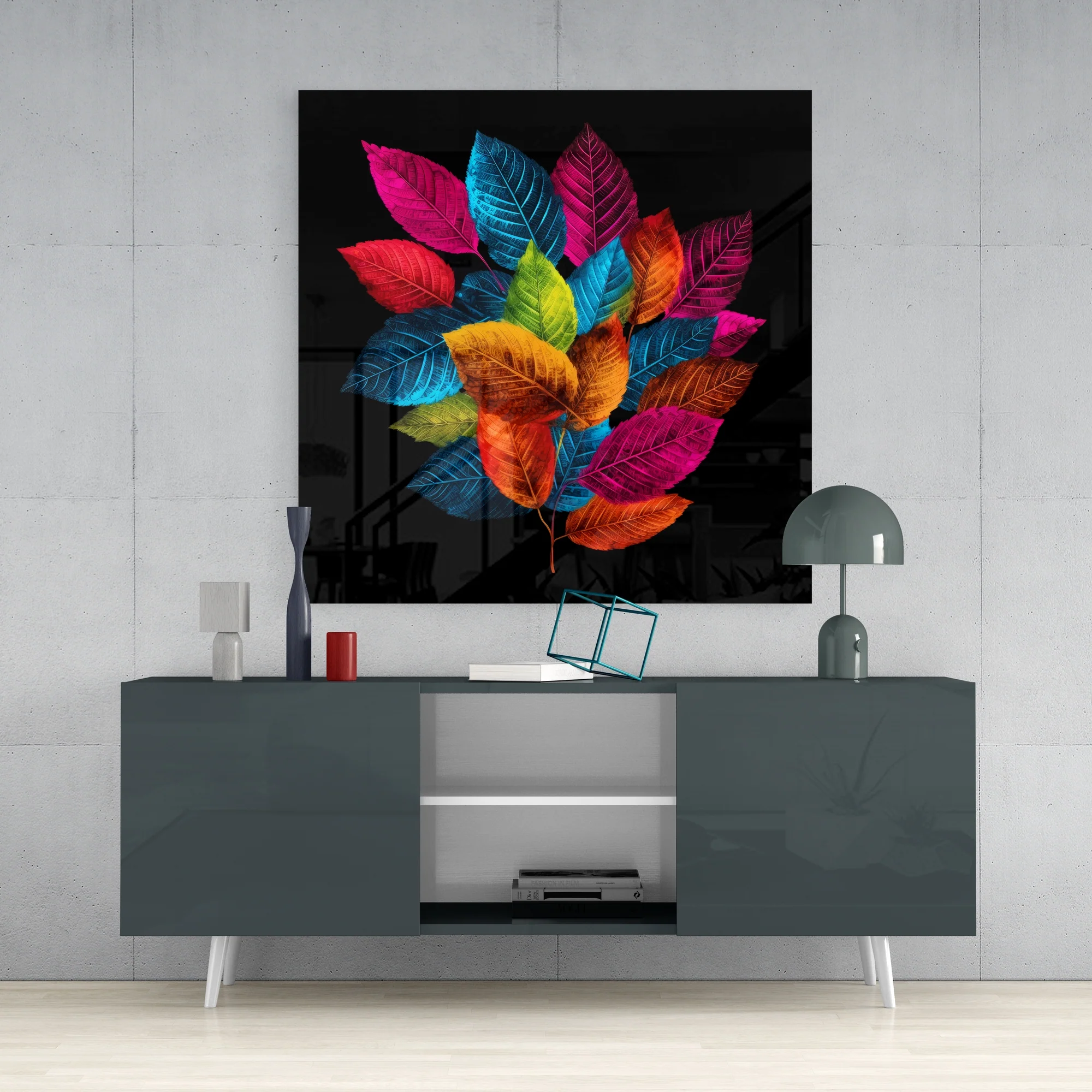 Leaves Glass Wall Art || Designers Collection - Image 4