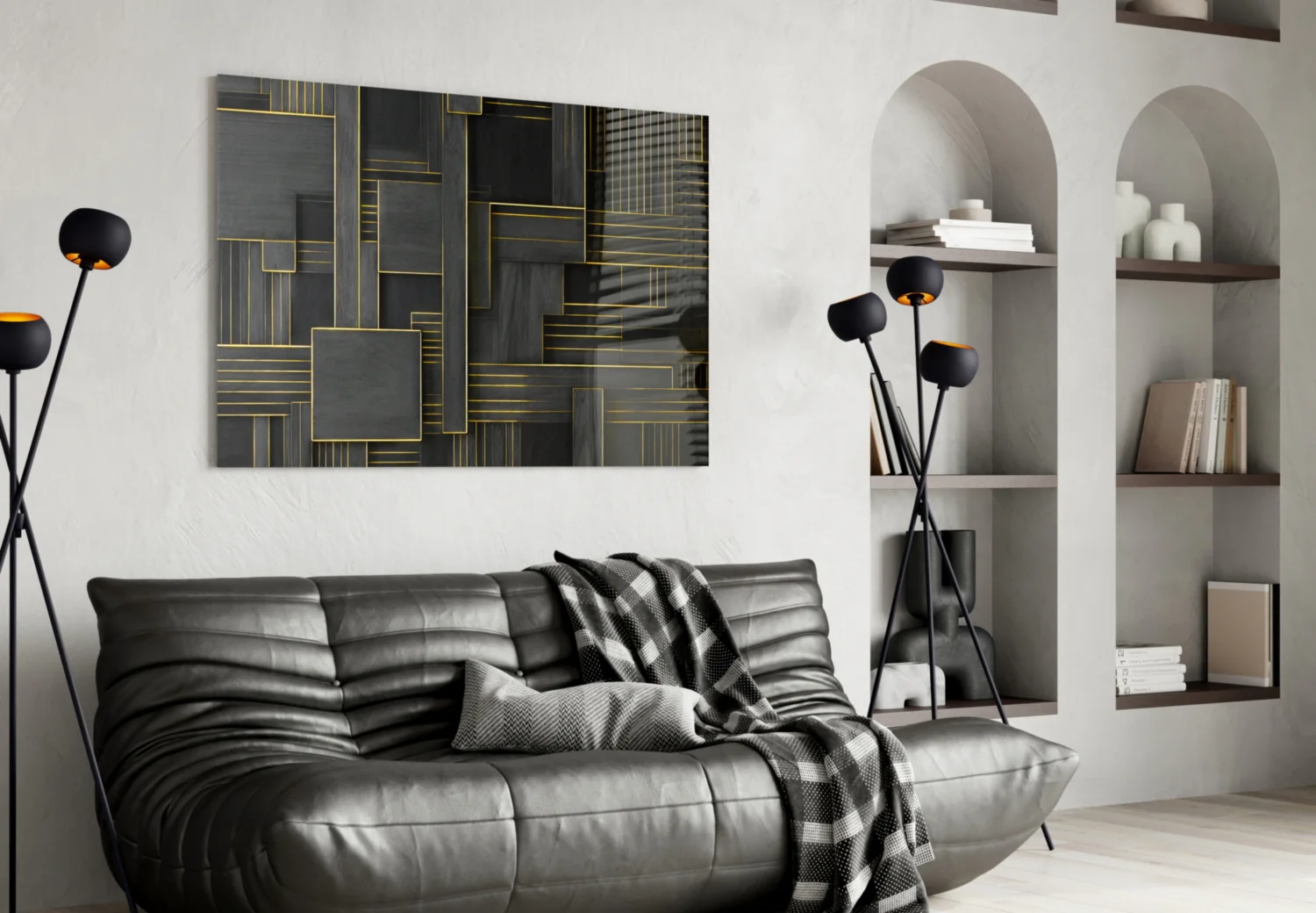 Rectangles Glass Wall Art|| Designer's Collection - Image 5