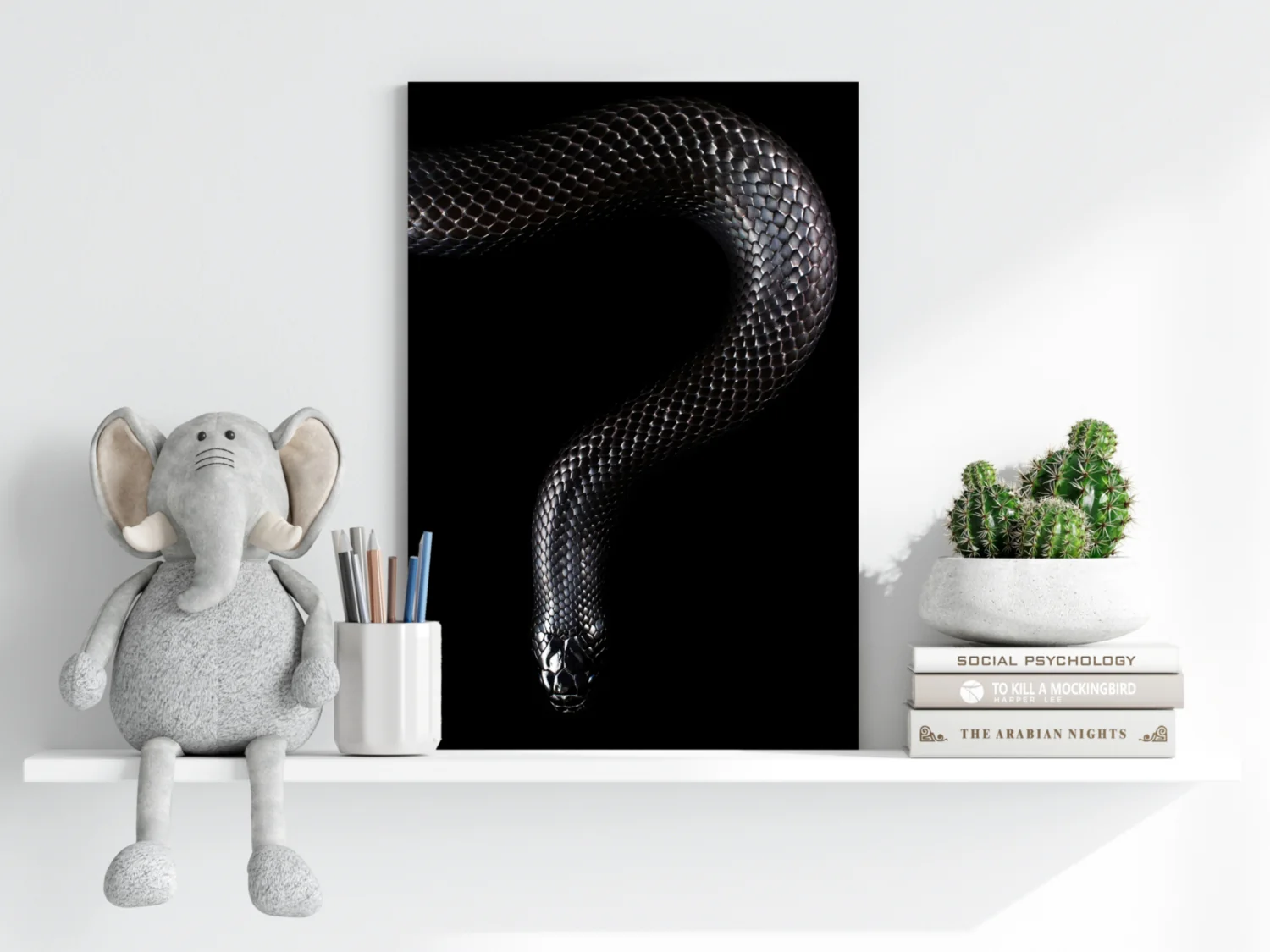 Black Snake Aluminum Print - Image 6