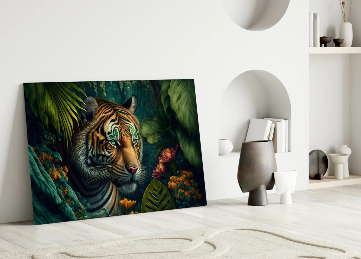 Trap Behind Flowers Glass Wall Art || Designer Collection - Image 4