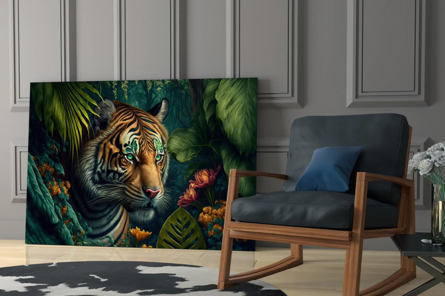 Trap Behind Flowers Glass Wall Art || Designer Collection - Image 7