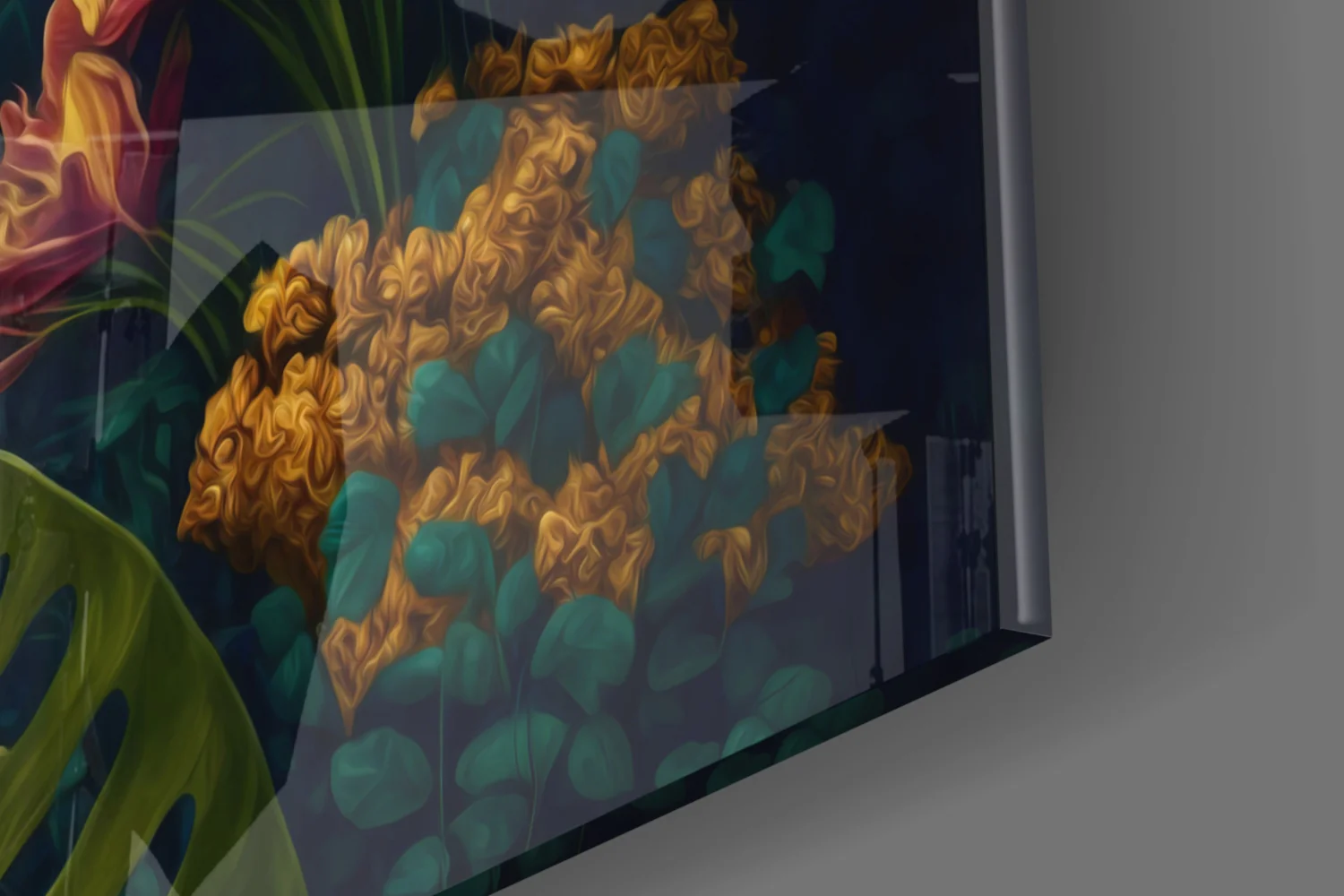 Trap Behind Flowers Glass Wall Art || Designer Collection - Image 8