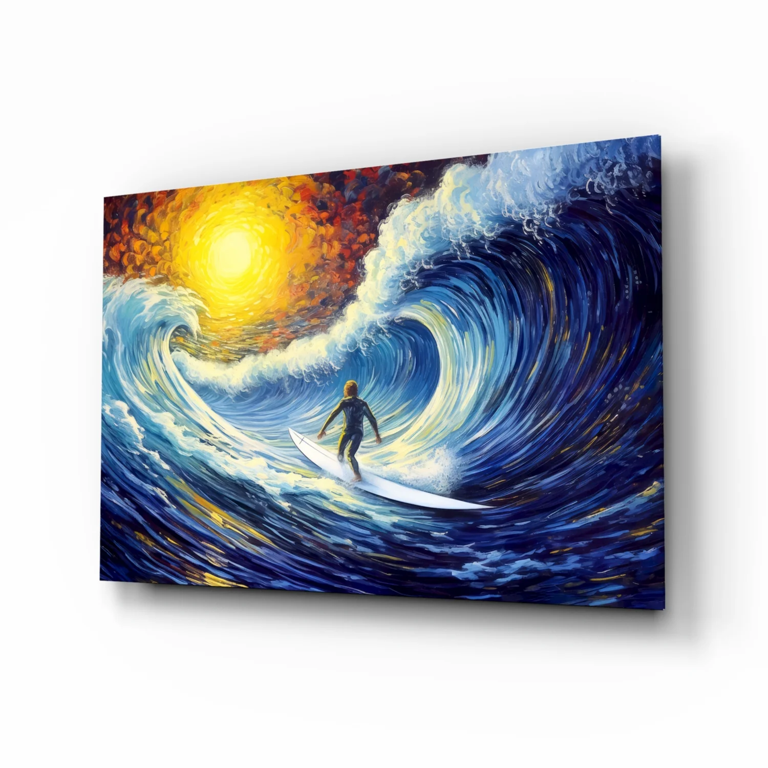 Waves Glass Wall Art || Designer Collection - Image 2