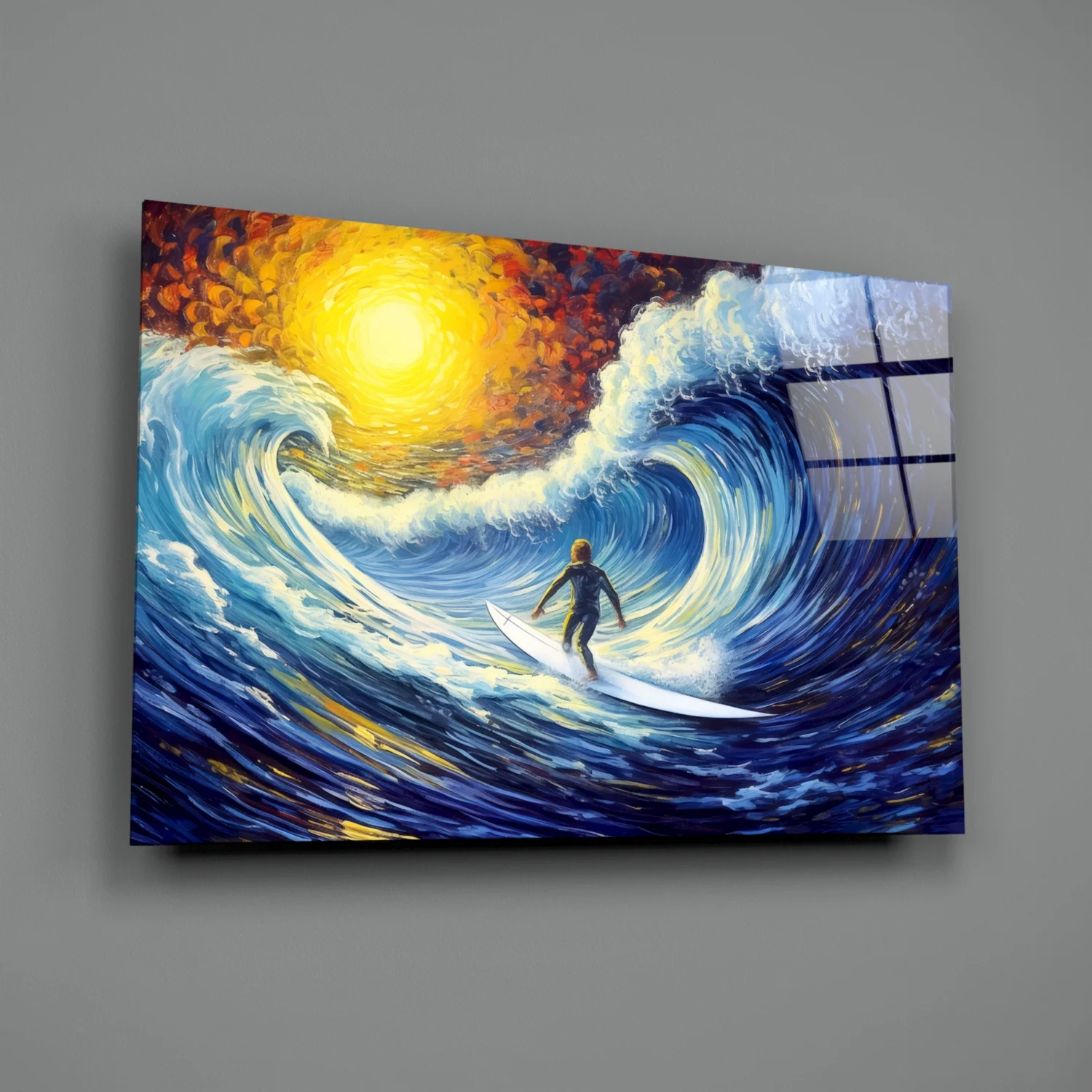 Waves Glass Wall Art || Designer Collection - Image 3