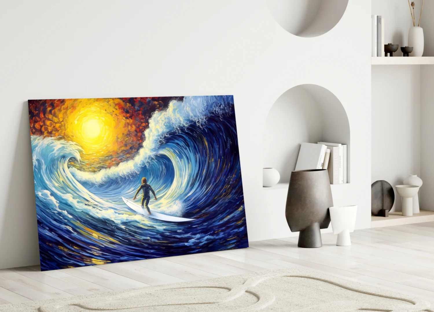 Waves Glass Wall Art || Designer Collection - Image 4